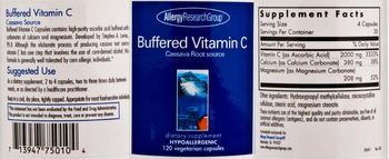 Allergy Research Group Buffered Vitamin C - supplement