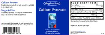 Allergy Research Group Calcium Pyruvate - supplement