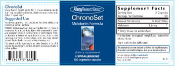 Allergy Research Group ChronoSet Melatonin Formula - supplement