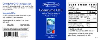 Allergy Research Group Coenzyme Q10 with Tocotrienols - supplement