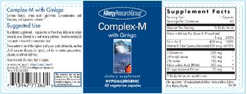 Allergy Research Group Complex-M with Ginkgo - supplement