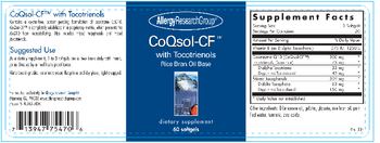 Allergy Research Group CoQsol-CF With Tocotrienols - supplement