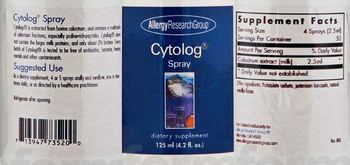 Allergy Research Group Cytolog Spray - supplement