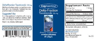 Allergy Research Group Delta-Fraction Tocotrienols 125 mg - supplement