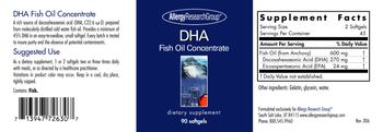 Allergy Research Group DHA Fish Oil Concentrate - supplement