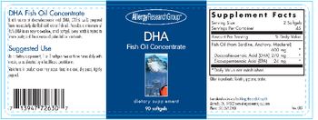 Allergy Research Group DHA Fish Oil Concentrate - supplement