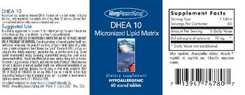 Allergy Research Group DHEA 10 - supplement