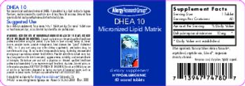 Allergy Research Group DHEA 10 - supplement