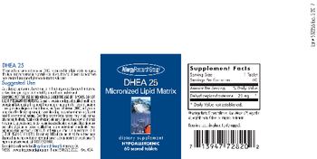 Allergy Research Group DHEA 25 - supplement