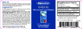 Allergy Research Group DHEA 50 - supplement