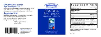 Allergy Research Group EPA/DHA Pro Lemon - supplement