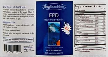 Allergy Research Group EPD Basic MultiVitamin - supplement