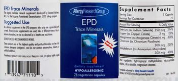 Allergy Research Group EPD Trace Minerals - supplement