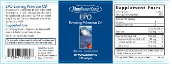 Allergy Research Group EPO Evening Primrose Oil - supplement