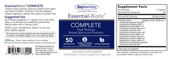 Allergy Research Group Essential-Biotic Complete - supplement