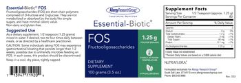 Allergy Research Group Essential-Biotic FOS 1.25 g - supplement