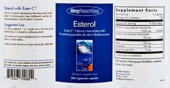 Allergy Research Group Esterol Ester-C Calcium Ascorbate With Proanthocyanidins & Other Bioflavonoids - supplement