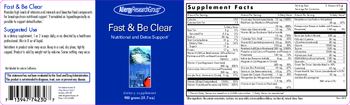 Allergy Research Group Fast & Be Clear - supplement