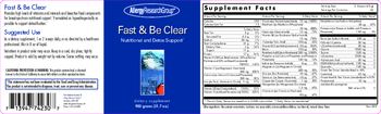 Allergy Research Group Fast & Be Clear - supplement