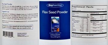 Allergy Research Group Flax Seed Powder - supplement