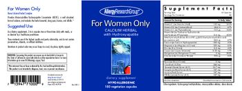 Allergy Research Group For Women Only - supplement