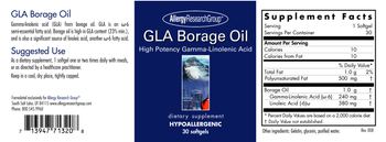 Allergy Research Group GLA Borage Oil - supplement