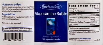 Allergy Research Group Glucosamine Sulfate - supplement