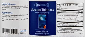 Allergy Research Group Glucose Tolerance - supplement