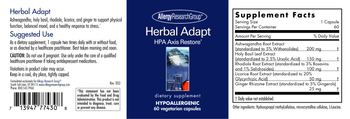 Allergy Research Group Herbal Adapt - supplement