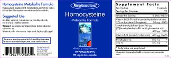 Allergy Research Group Homocysteine - supplement