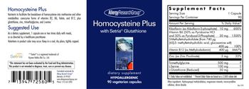 Allergy Research Group Homocysteine Plus with Setria Glutathione - supplement