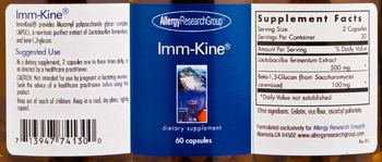 Allergy Research Group Imm-Kine - supplement