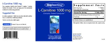 Allergy Research Group L-Carnitine 1000 mg - supplement
