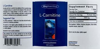 Allergy Research Group L-Carnitine - supplement