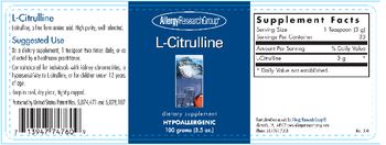 Allergy Research Group L-Citrulline - supplement