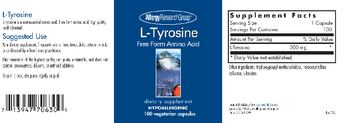 Allergy Research Group L-Tyrosine - supplement
