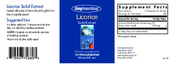 Allergy Research Group Licorice Solid Extract - supplement
