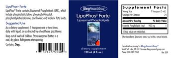 Allergy Research Group LipoPhos Forte - supplement