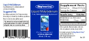 Allergy Research Group Liquid Molybdenum - supplement