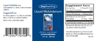 Allergy Research Group Liquid Molybdenum - supplement