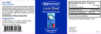 Allergy Research Group Liver Beef Natural Glandular - supplement