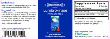 Allergy Research Group Lumbrokinase - supplement