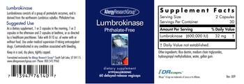 Allergy Research Group Lumbrokinase - supplement