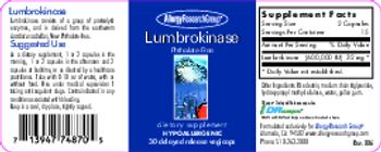 Allergy Research Group Lumbrokinase - supplement