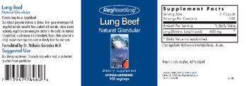 Allergy Research Group Lung Beef Natural Glandular - supplement