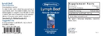 Allergy Research Group Lymph Beef Natural Glandular - supplement