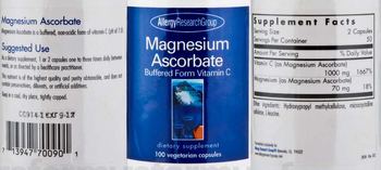 Allergy Research Group Magnesium Ascorbate - supplement