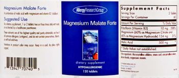 Allergy Research Group Magnesium Malate Forte - supplement