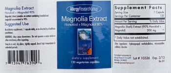 Allergy Research Group Magnolia Extract - supplement