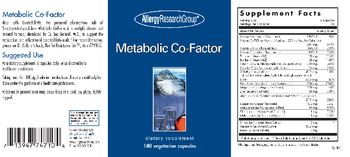 Allergy Research Group Metabolic Co-Factor - supplement